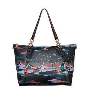 Coach Multicolor Landscape Print Shoulder Bag